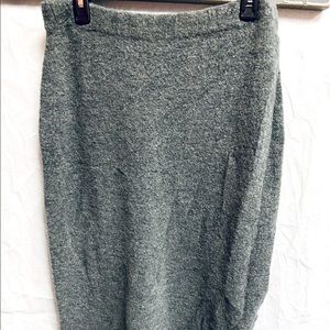 Something Navy Grey Sweater Skirt Sz L